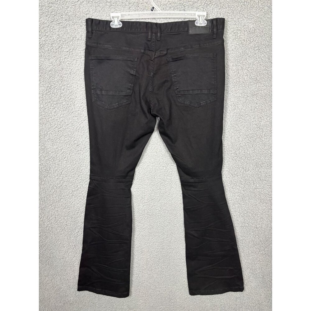 Decibel Mens Black Stacked Fit Distressed Jeans Size 40/35 New With Tag's - Picture 3 of 8